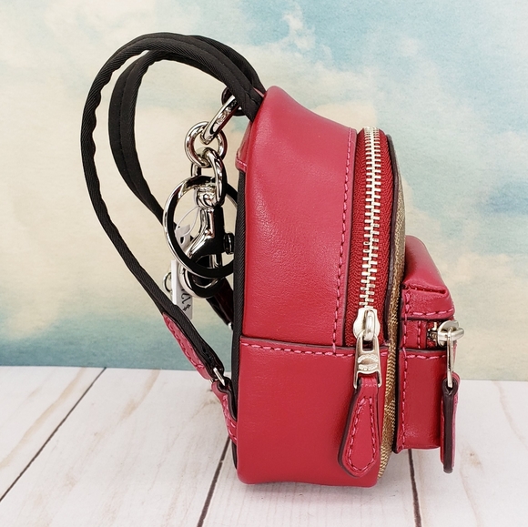 COACH Mini Backpack Keychain Bag Charm - Picture 3 of 8